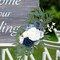 Pack of 2 - Wedding Arch Flowers,Artificial Dusty Blue Flowers Faux Flower Swag